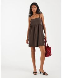 Pieces - Babydoll Cami Mini Dress - Lyst