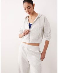 Abercrombie & Fitch - Ypb - sweat à capuche d'ensemble court et zippé en molleton - Lyst