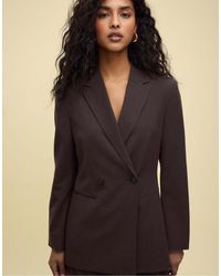 Stradivarius - Blazer Doppiopetto Slim A Righe - Lyst