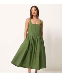 PixieGirl - Petite Pleated Midi Dress - Lyst