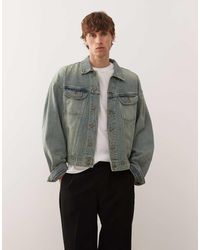 Deus Ex Machina - Chaqueta Vaquera De Estilo Camionero Con Y Parche Bordado En La Espalda Sasafras De -Azul - Lyst