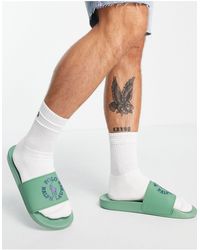 Polo Ralph Lauren X Asos - Exclusives - Slippers Met Rond Logo - Groen