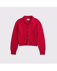 Abercrombie & Fitch - Merino Wool-Blend Collared Cardigan - Lyst