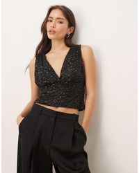 Gina Tricot - Front Sequin Top - Lyst