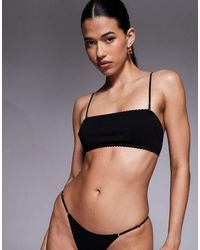 ASOS - Mila Cotton Bandeau With Removable Straps - Lyst