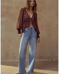 Pull&Bear - Ruffled Blouse - Lyst