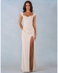 Oh Polly - Modal Sweetheart Cap Sleeve Draped Detail Maxi Dress - Lyst