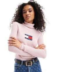 Tommy Hilfiger - – langärmliges rollkragen-strickoberteil - Lyst