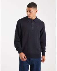 Farah - Gateacre Knit Long Sleeve Polo Shirt - Lyst