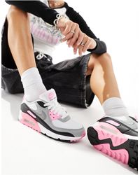 Nike - Air max 90 - sneakers chiaro sporco e rosa - Lyst