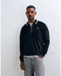 Huf - Parker Long Sleeve Velour Polo Shirt - Lyst