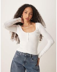 Gina Tricot - – langärmliges jersey-shirt - Lyst