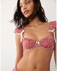 For Love & Lemons - Alison Puff Sleeve Bikini Top Co-Ord - Lyst