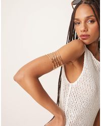 ASOS - – er armreif mit gehämmertem wickel-design - Lyst