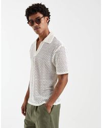 Aray - Crochet Knit Polo Top - Lyst