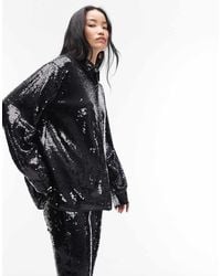 ASOS - Tailored Premium Sequin Oversized Shirt Co-ord - Lyst