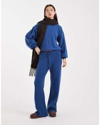 ASOS - Ribbed Wide Leg Knitted Trouser Co-ord - Lyst