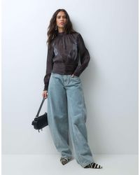 Vero Moda - High Neck Long Sleeve Ruffle Top - Lyst