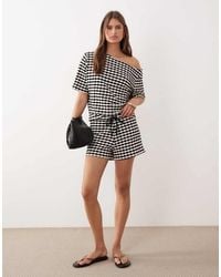ASOS - Crochet Jersey Short Co-ord - Lyst