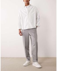 ASOS - Smart Pleated Relaxed Tapered Trousers - Lyst