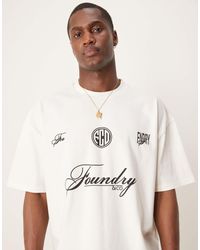ASOS - Oversized Boxy 240Gsm Heavyweight T-Shirt With Front And Back Print - Lyst