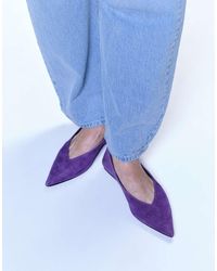 ASOS - Lari Premium Pointed Ballets - Lyst
