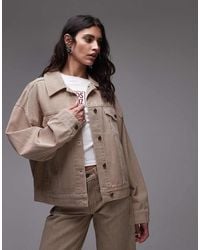 TOPSHOP - Balloon Denim Jacket - Lyst