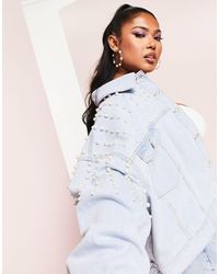 Asos edition mirror clearance and pearl oversized jacket