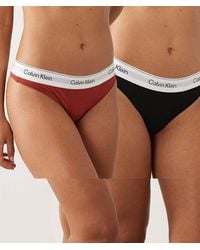 Calvin Klein - Icon Cotton Modal 2 Pack Thongs - Lyst