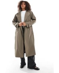 ASOS - Rubberised Rain Hooded Trench Coat With Belt Detail - Lyst