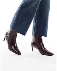 London Rebel - Ellie Kitten Heel Mid Ankle Boots - Lyst