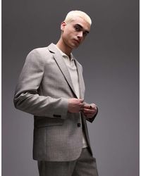 TOPMAN - Relaxed Textured Suit Jacket - Lyst
