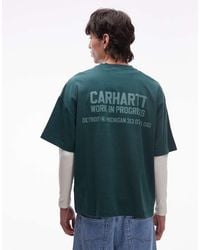 Carhartt - Distance Front And Back Print Boxy Oversized Fit T-Shirt - Lyst