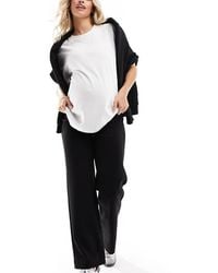 Vero Moda - Over The Bump Straight Leg Trousers - Lyst