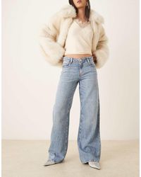 Gina Tricot - Mid Waist Embellished Jeans - Lyst