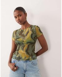 ASOS - Sheer Mesh Baby Tee - Lyst