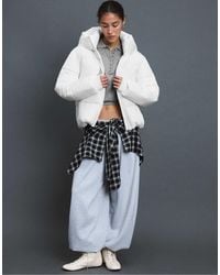 Stradivarius - Basic steppjacke mit kapuze - Lyst