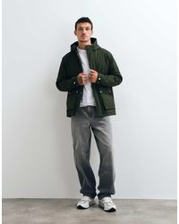 Jack & Jones - Parka Con Capucha En Verde Oscuro - Lyst