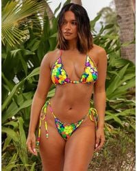 Kulani Kinis - Neon Sunset Thong Tieside Bikini Bottom - Lyst