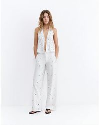 Pull&Bear - Broek Met Rechte Pijpen En Oogjes - Lyst