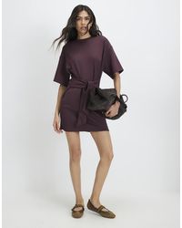 River Island - Premium Tie Front Mini Dress - Lyst