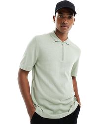 Jack & Jones - Knitted Polo With Zip - Lyst