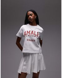 TOPSHOP - Cotton Flippy Mini Skirt With Godets - Lyst