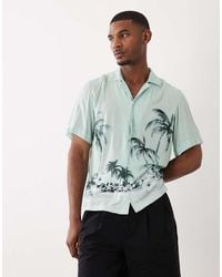 BOSS - Hugo Boss Short Sleeve Printed Button Up Shirt - Lyst