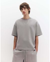 Pull&Bear - Interlock Short Sleeve Heavweight T-shirt - Lyst