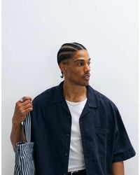 ASOS - Co-Ord Boxy Oversized Revere Linen Blend Shirt - Lyst