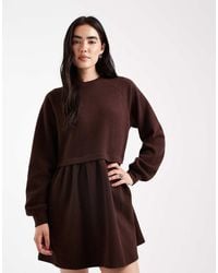 Miss Selfridge - Super Soft Brushed Smock Dress - Lyst