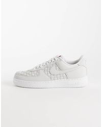 Nike - Air Force 1 Low Retro Woven Suede Trainers - Lyst