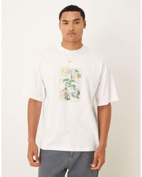 SELECTED - Oversized T-shirt With Front Floral Print - Lyst