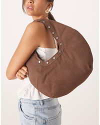 Mango - – weiche handtasche aus baumwolle - Lyst